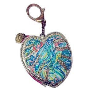 Lilly Pulitzer Palm Coin Case/Key Ring Surf Gypsea
